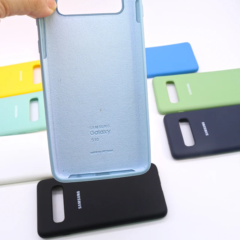 Жидкий силиконовый чехол для телефона Samsung Galaxy S10 Plus S10E шелковистый мягкий
