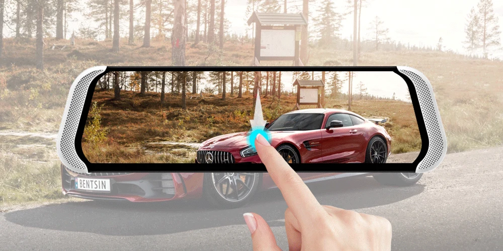 Car Family 4G FHD 1080P Car DVR 10" Android Rearview,irror GPS WiFi Auto Video Registrator Recorder Dual Camera Night Vision
