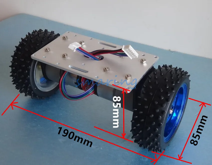 190x85 Robot Smart Car Chassis With Speed Encoder 2 Wheels Drive Car For DIY Kit Educational Teaching Tool