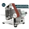 110V/220V Mini Electric Belt Sander Polishing Grinding Machine Cutter Edges Sharpener Multifunctional Grinder 7 Speed Adjustable 6