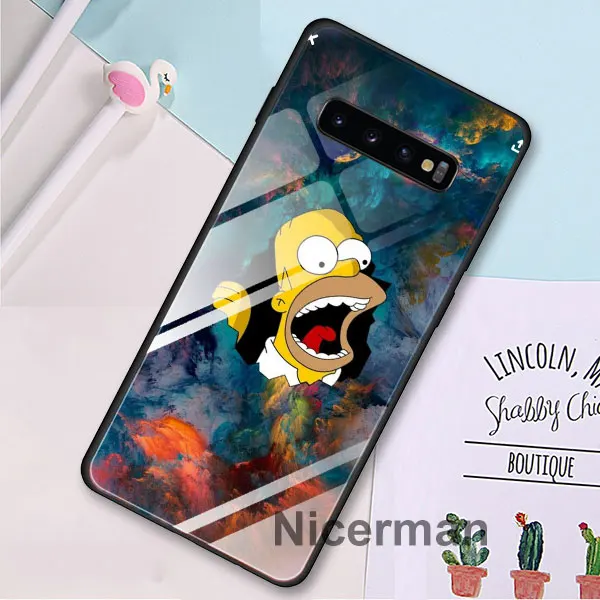 Чехол Homer J. Simpson из закаленного стекла для samsung Galaxy S10 S8 S9 Plus S10e Note 9 10 Plus A50 A30 - Цвет: 13