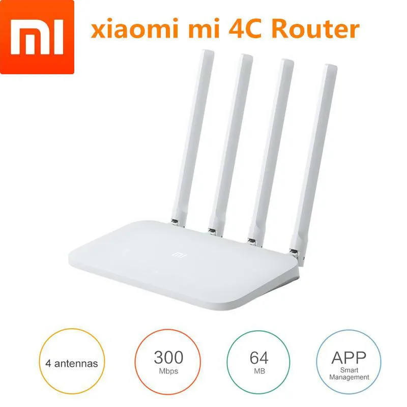 Xiaomi умный дом WIFI роутер 4C Roteador управление приложением 64 RAM 802,11 b/g/n 2,4G 300 Мбит/с 4 антенны беспроводные роутеры повторитель|Смарт-гаджеты| | АлиЭкспресс