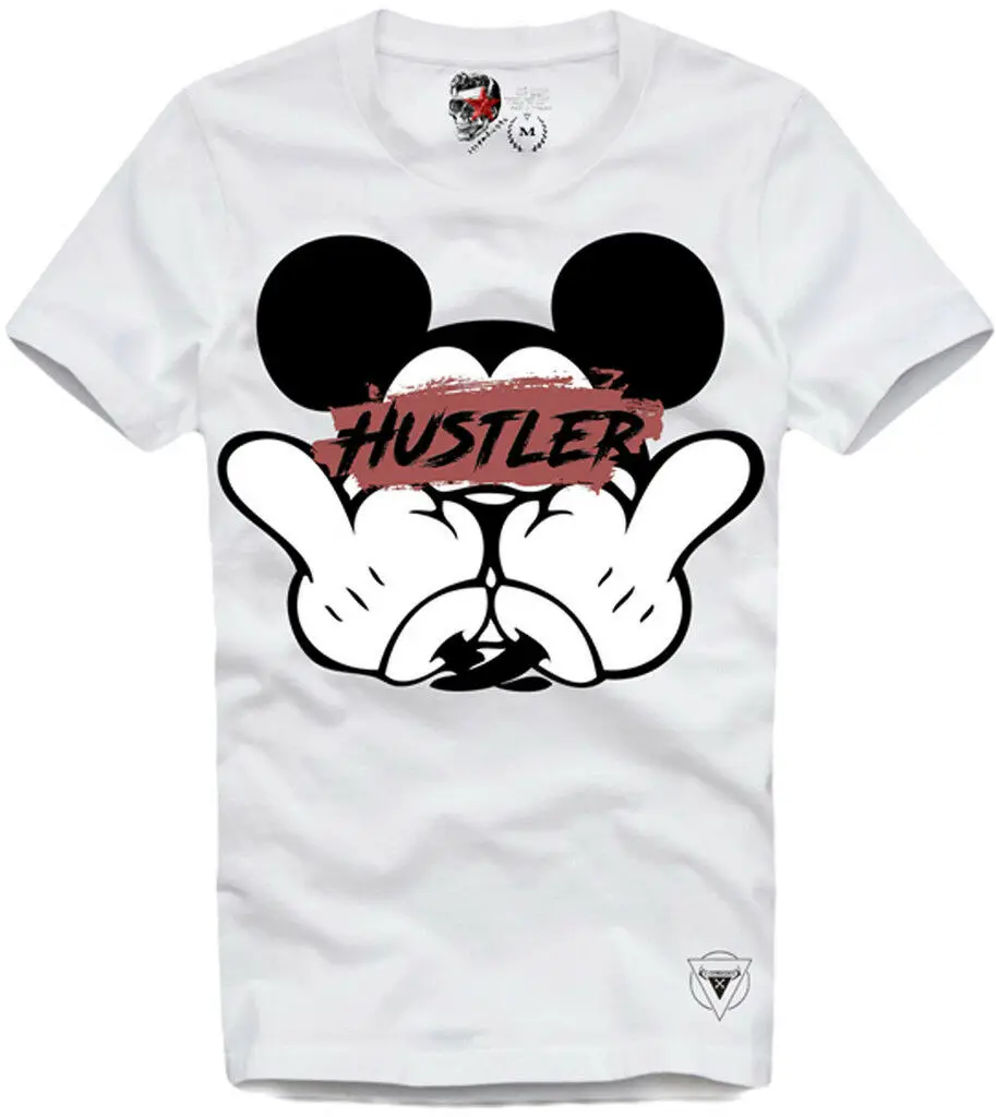 E1SINDICATE Футболка белая KAWAII BOOST MICKEY HUSTLER 2836C 2020 Высококачественная брендовая