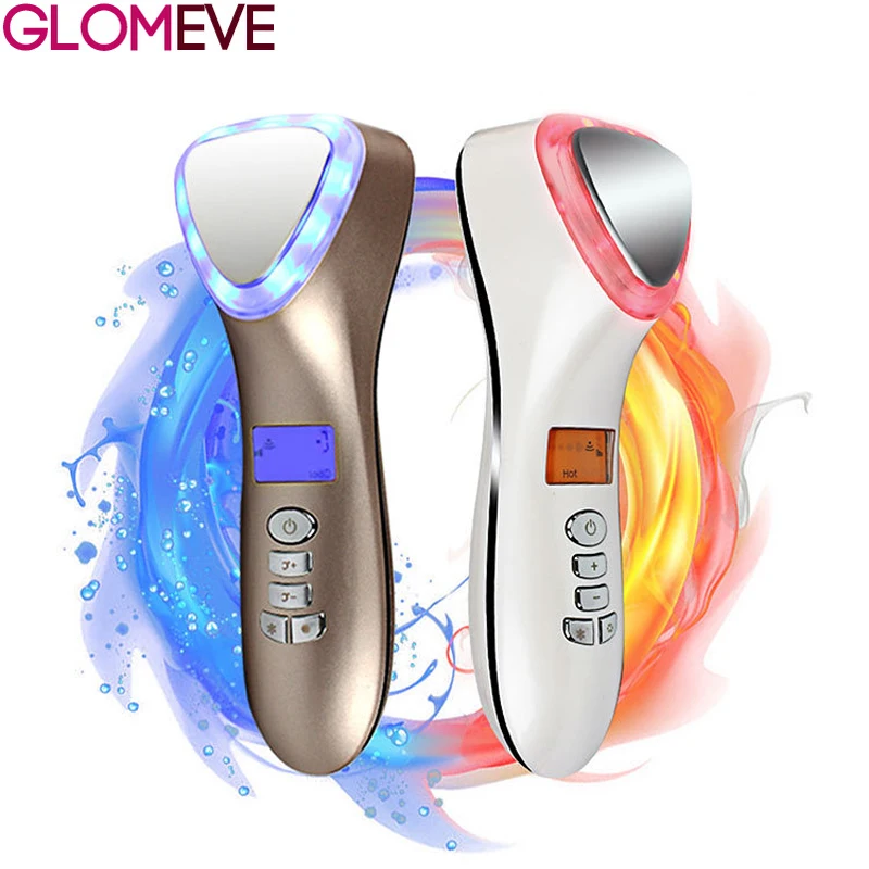 

Ultrasonic Cryotherapy Hot Cold Hammer Face Lifting LED Light Photon Facial Ion Massager Skin Care Wrinkle Remover Beauty Device