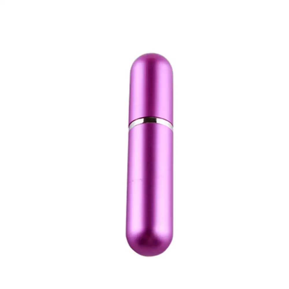 Purple 5 мл Мини Портативная стеклянная косметическая бутылка с распылителем бутылка с круглой головкой алюминиевая Высококачественная парфюмерная Бутылка для путешествий - Цвет: Purple