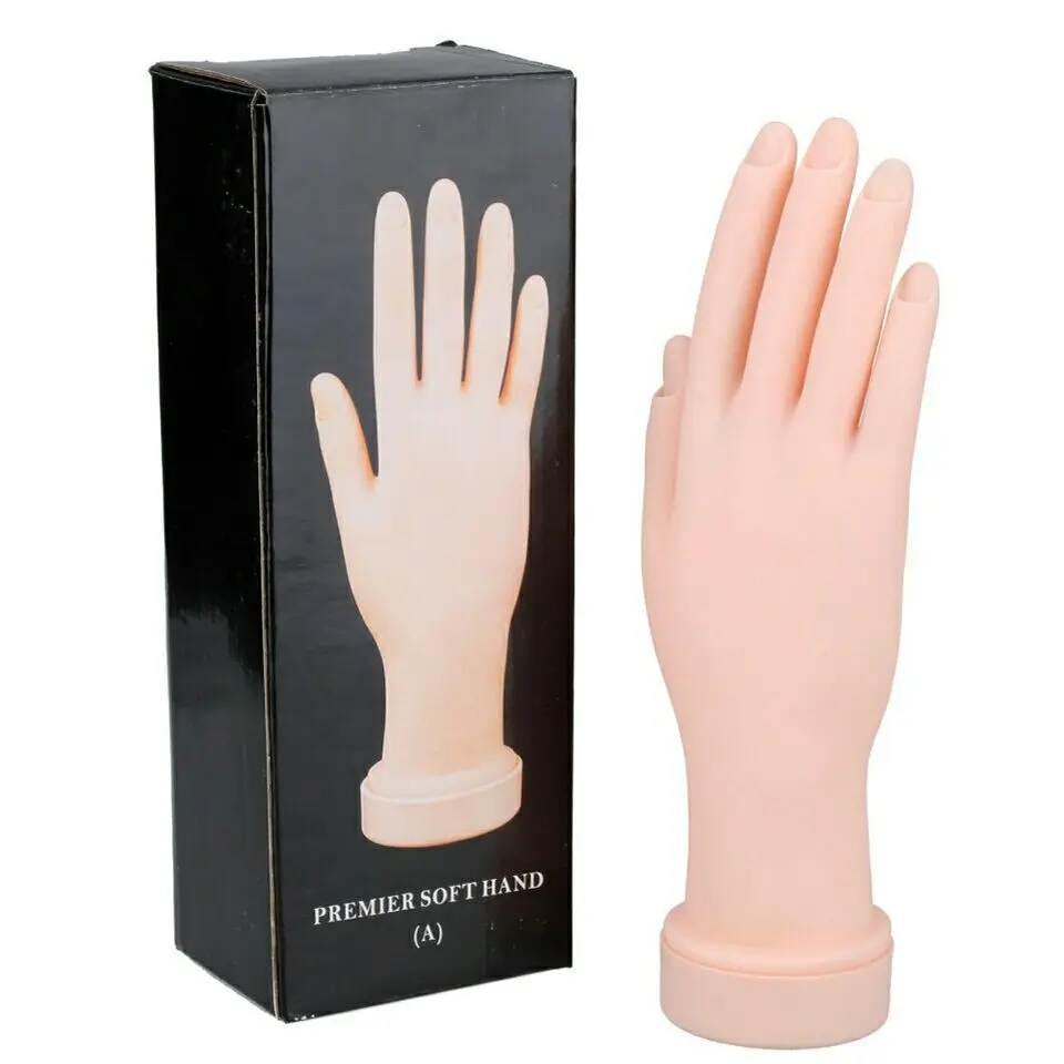 

Manicure Hand Model Manicure Implement Practice Prosthetic Hand-Activity Curved/Insert Nail Tip Nail Practice Hand