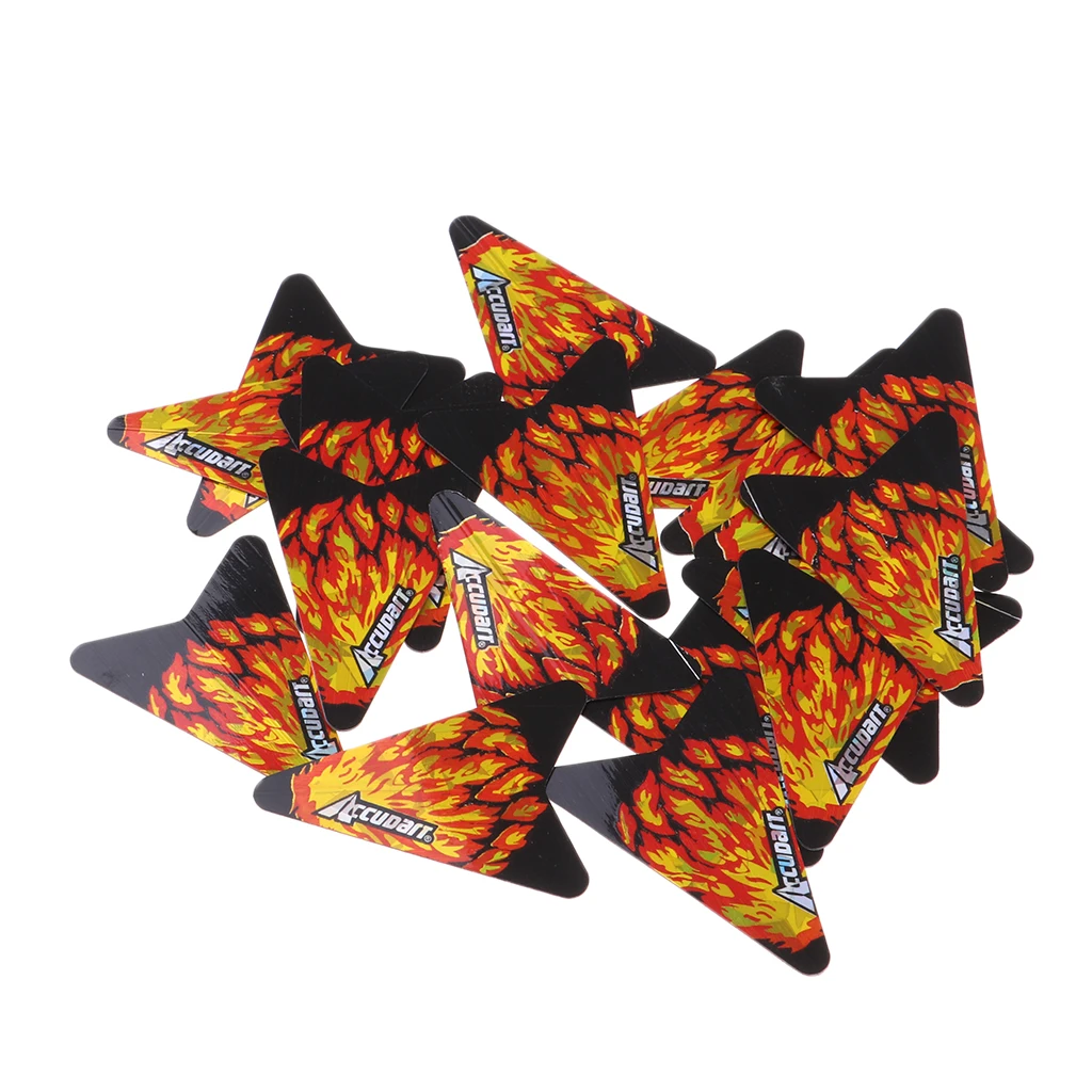 MagiDeal 20pcs Dart Flights Standard Geometric Patterns Darts Flights Protectors for Steel / Soft Tip DIY Darts Accessories