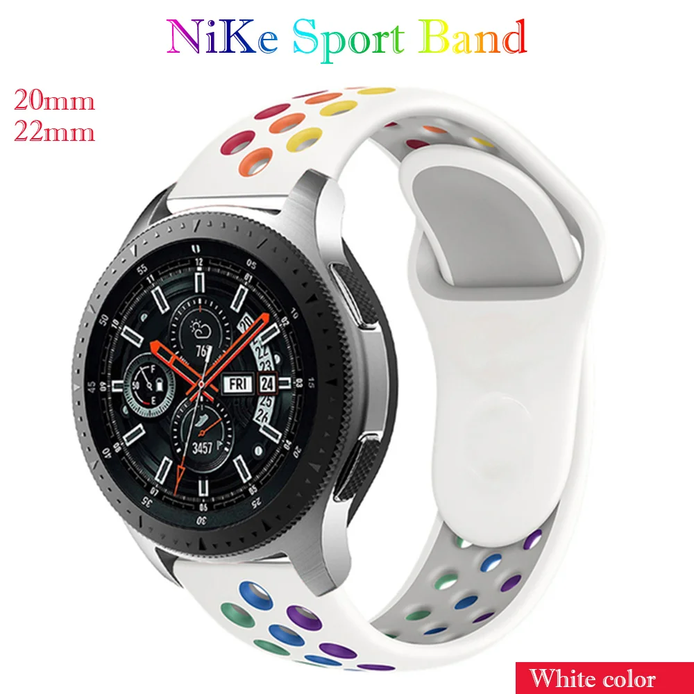 20mm/22mm Strap for Samsung Galaxy Watch 4/3/46mm/42mm/Active 2/Gear S3 Frontier Silicone Bracelet Huawei Watch GT/2/2e/Pro Band