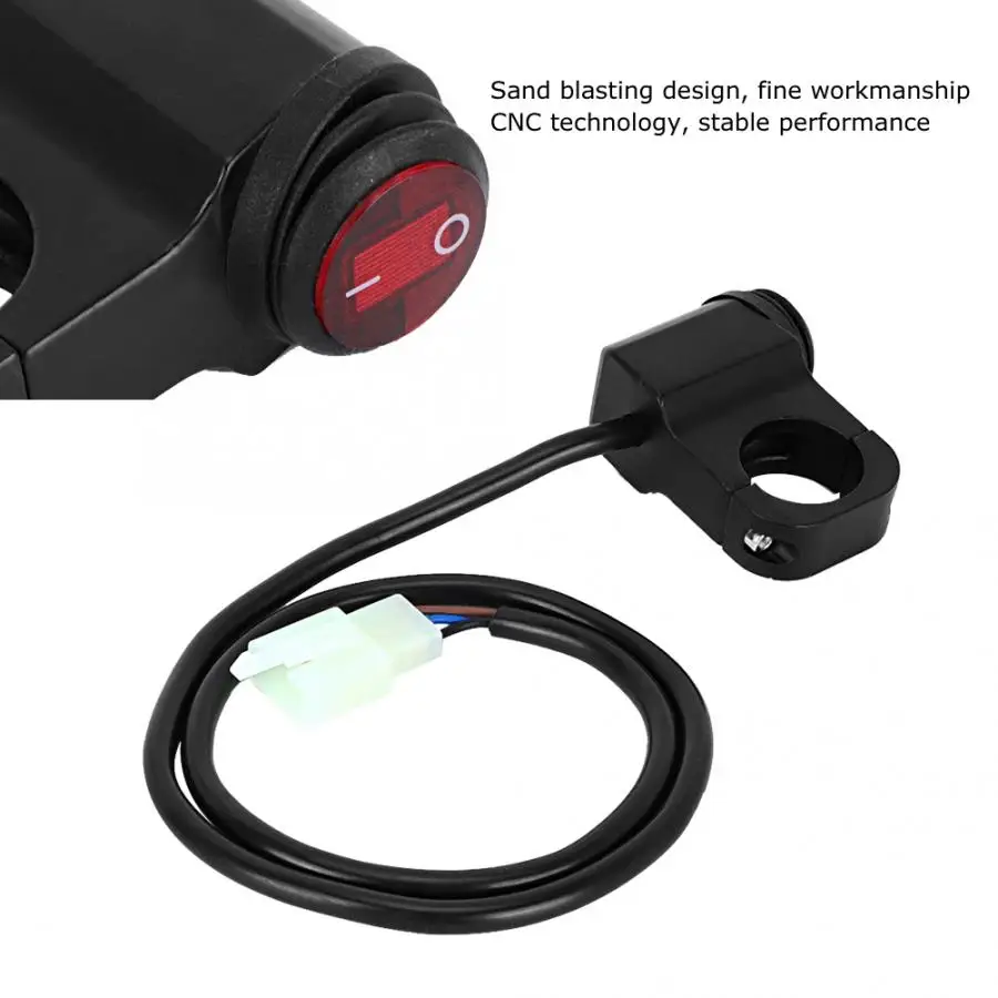 12V фара для руля велосипеда из алюминиевого сплава, переключатель фары с индикатором света мотоцикла