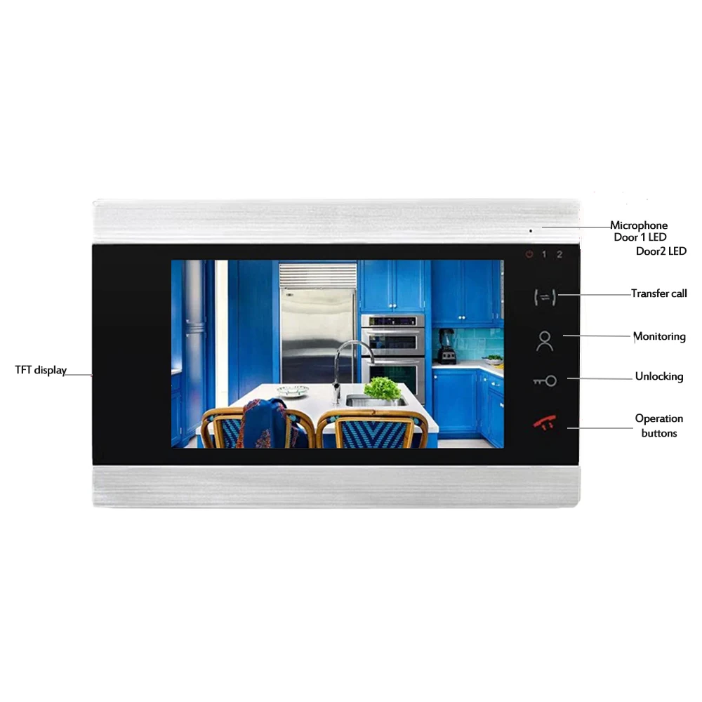 Видеодомофон Dragonsview 1200TVL с 7 дюймовым экраном камерой 2 8 мм и широкоугольным