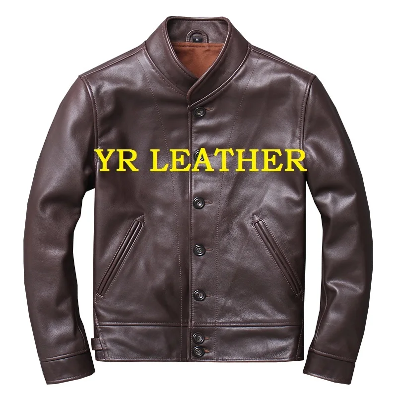 Free shipping.Dropship.Brand Einstein casual style genuine leather jacket.vintage Fetal cowhide coat.plus size slim jackets Free shipping.Dropship.Brand Einstein casual style genuine leather jacket.vintage Fetal cowhide coat.plus size slim jackets