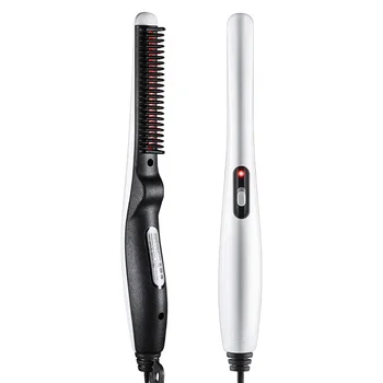 

Electric Men's Beard Hair Straightening Comb Quick Curling Straightener Beard Hair Grooming Brush Tools