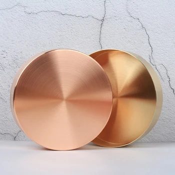 

Nordic Copper Round Storage Tray Desk Metal Storage Organizer Jewelry Organizer Small Items Storage Dishes Home Decor