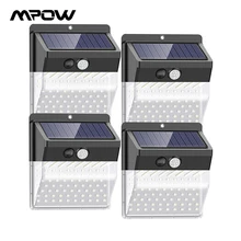 1/2/4 шт Mpow 136 светодиодный садовый светильник на солнечной батарее движения Сенсор Уличный настенный светильник 4 Бортовой светильник ing IP65 Водонепроницаемый для украшения сада