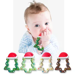 Anneau de dentition en Silicone pour bébé, fournitures pour mères et enfants, dents pour nourrissons, bâton molaire, arbre de noël 