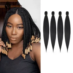 Braiding Hair Pre Stretched Syntehetic Hair Extensions Yaki Straight DIY Senegal Box Crochet Braids Ombre Jumbo Braids Alororo