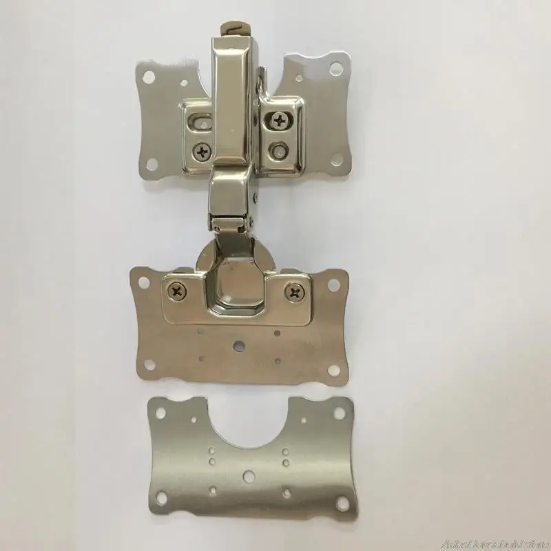 4 Pcs Cabinet Hinge Repair Plate Kit Stainless Steel Hinge Repair Plate for Protecting Wooden Kitchen Cabinet Door 21 s