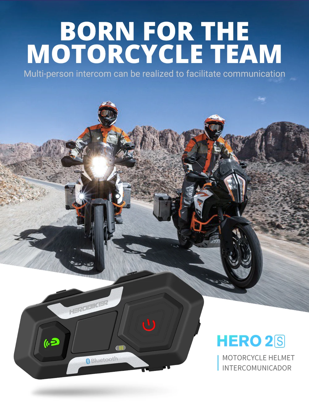 HEROBIKER 1200M Motorcycle Intercom 4 
