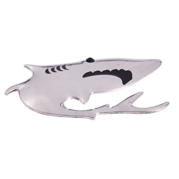 

Car Alloy Emblems Button 3D Sticker Shark Decor