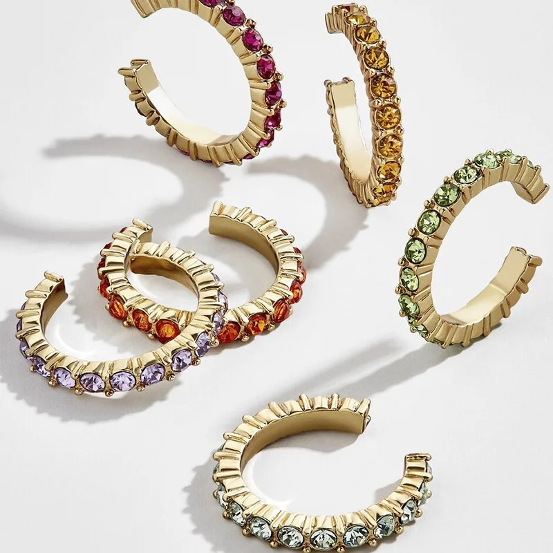 6 шт./упак. заколки цвета радуги на уши Без проникновения без уха серьга дырка