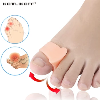 

Silicone Gel Foot Toe Separator Thumb Valgus Protector Bunion Hallux Valgus Guard Feet Overlapping Corrector Pad Insert 2 PCS