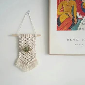 

Cutelife Ins Nordic Hand-woven Cotton Small Tapestry Children's Room Decorations Photo Props Nordic Wall Hanging Home Decoration