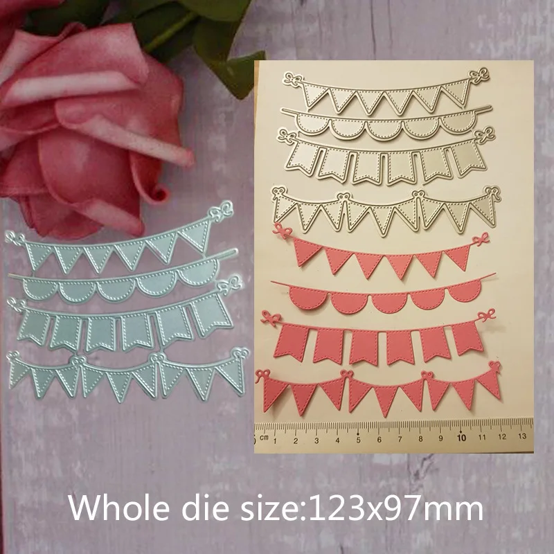 

2019 New Christmas flag metal Cutting Dies Stencils for DIY Scrapbooking stamping Die Cuts Paper Cards craft dies