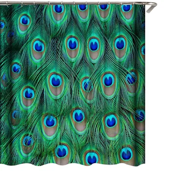 

Modern Home 3D Printed Easy Install Soft Fashion Polyester Shower Curtain Bathroom Decor Washable With 12 Hooks Hotel