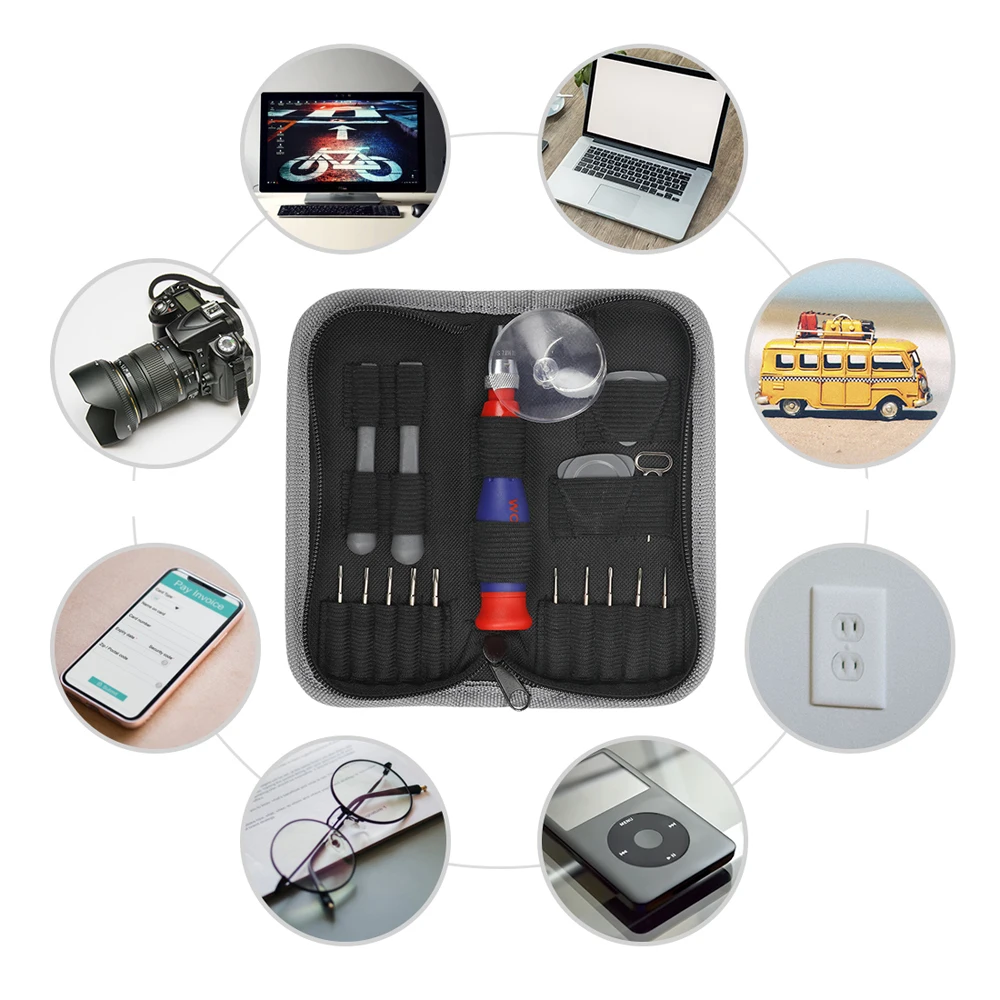 

WORKPRO 17PC Iphone Repair Tool Kits Precision Screwdriver With Quick-loading Function Slotted Phillips Torx for Smart Phone