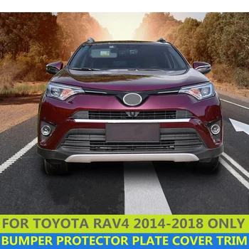 

ABS Front Face Lower Bumper Protector Plate Cover Trim 1 Pcs For Toyota RAV4 Rav 4 2014 2015 2016 2017 2018