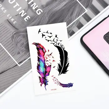 

NEW 1PC Waterproof Temporary Tattoo Sticker Feather Body Pattern Decals Fake tatoo Art Taty Tattoo Sticker