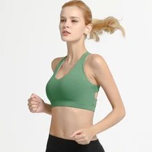 Спортивный бюстгальтер для йоги, полная чашка, дышащий Топ, ударопрочный, крест-накрест, пуш-ап, бюстгальтер для тренировок для женщин, для спортзала, бега, бега, фитнеса