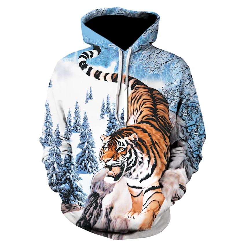tiger print hoodies