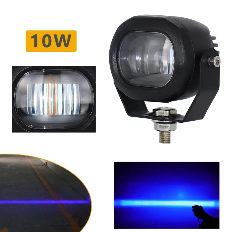 Blue Вилочный погрузчик грузовик led Реверсивный предупреждающий свет область синий свет красный свет прямой линии инженерный широкий границы безопасности свет - Цвет: Blue