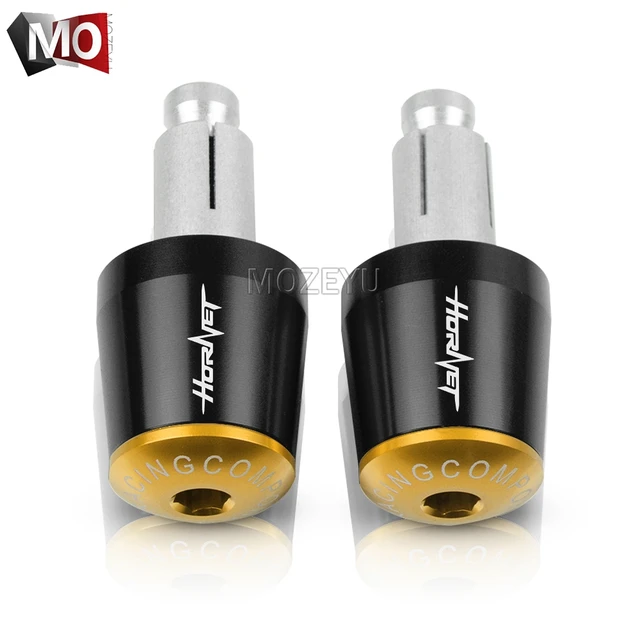 22mm Motorcycle Handlebar Grips End Handle Bar Cap End Plug For HONDA CB600F CB600 CB599 CB900F Hornet 250 600 900 CB500F CB919 Black Gold