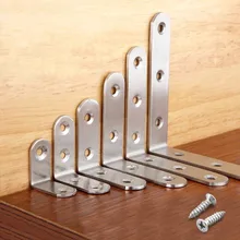 

4pc Stainless Steel Corner Braces Corner Brackets 90 Angle Joint Fasteners Protector Corner Stand Supporting Furniture Hardware