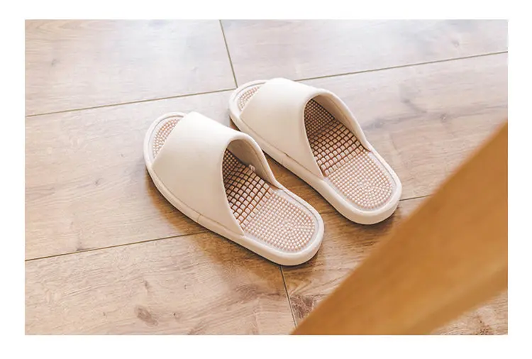 Домашние Нескользящие тапочки на толстой подошве с 3d-эффектом акупунктурного массажа для мужчин и женщин, хлопок и лен, визуально увеличивающие рост, дизайнерская обувь на платформе