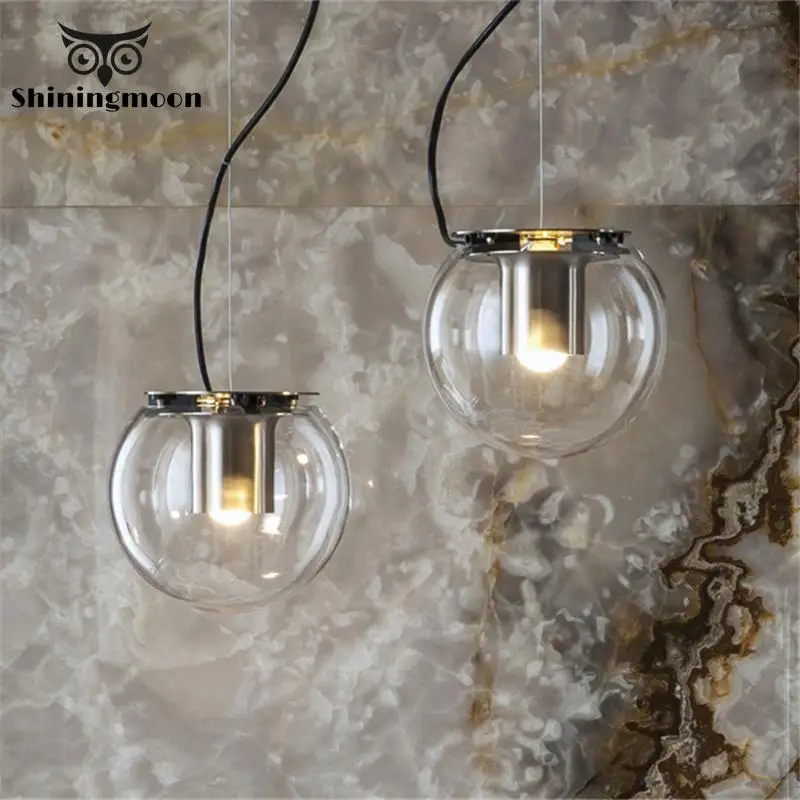 

Modern LED Glass Pendant Lights Creative Nordic Gold Pendant Lamp Loft Restaurant Art Design Lighting Light Fixtures Luminaria