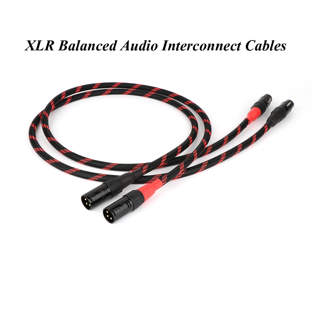 Пара x41807 5N OCC медные XLR сбалансированные аудио соединительные кабели с разъемом