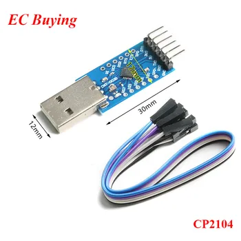 

CP2104 USB 2.0 to TTL Serial Converter Module STC PRGMR Downloader Brush Line for Arduino Replace CP2102 With Dupont Cables