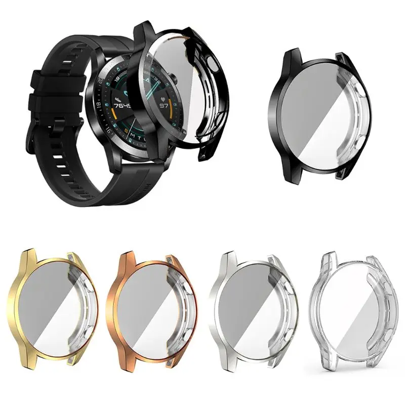 TPU Protective Case Full Cover Frame Protector for Huawei Watch GT2 46mm Watch_voghion.com