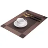 6/4pcs Gold Placemat Washable PVC Dining Table Mats Diagonal frame Teslin Stain-Resistant Cloth Disc Bowl Coaster Non-slip Pad ► Photo 3/6