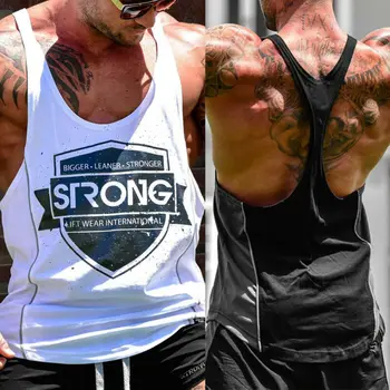 

Summer Men Casual Sports Bodybuilding Running Tank Tops Tight Sleeveless Vests Fitness Gym Workout Tanks