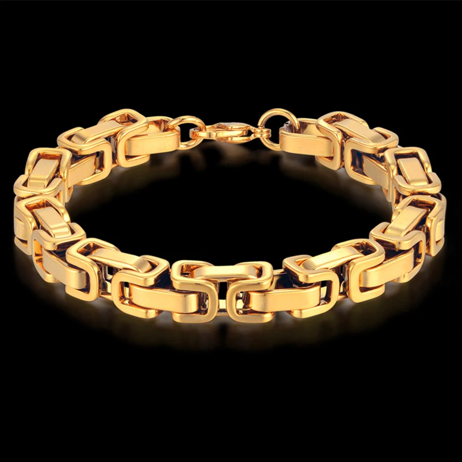 Браслет мужской из нержавеющей стали византийская цепочка 8 мм | Украшения и