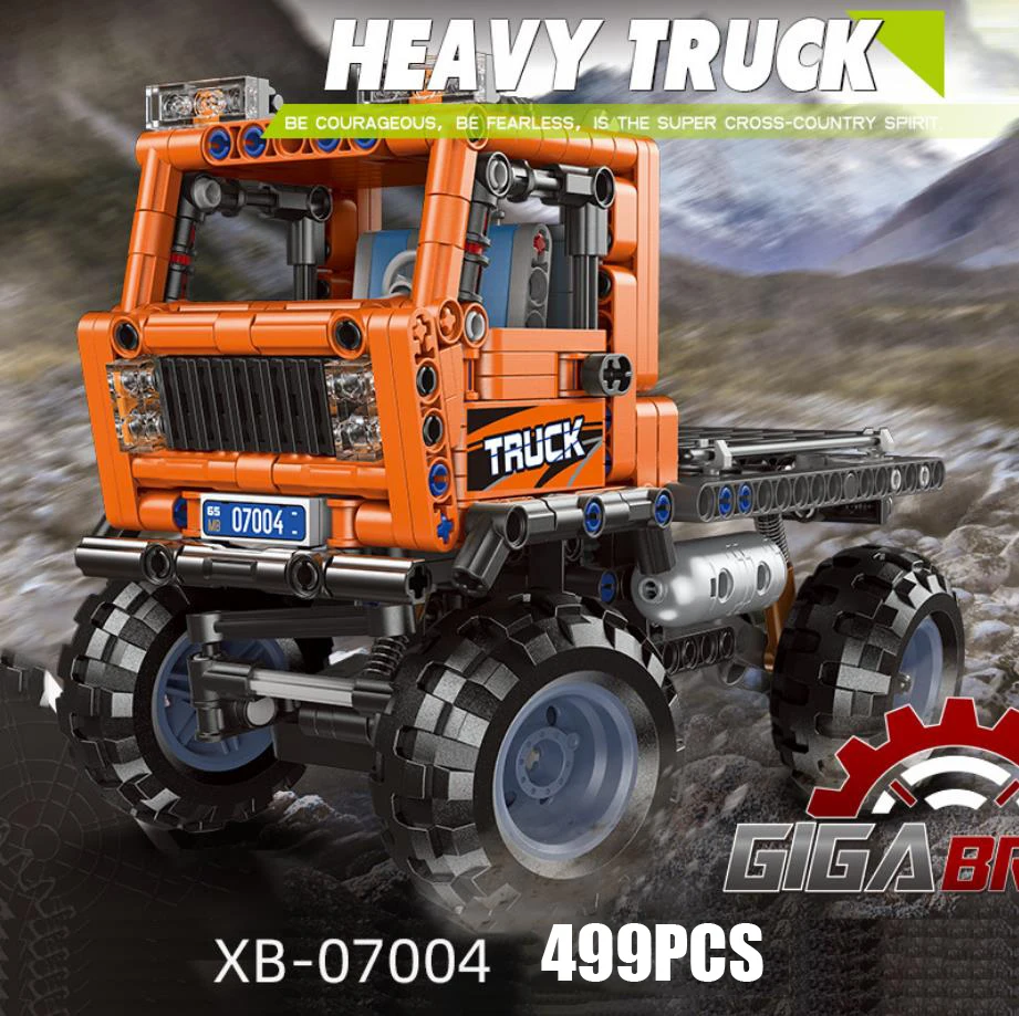 

Technics heavy truck moc building block model Trailer vehicle steam assemble bricks toys collection for boys gifts