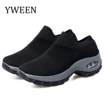 YWEEN/женские кроссовки на платформе; сезон весна; женские повседневные кроссовки на танкетке; удобная женская обувь, увеличивающая рост