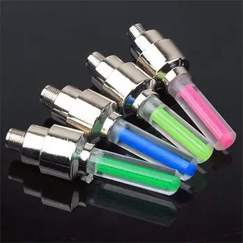 

2X LED Bike Wheel Valve Cap Light Flash Tyre Tire Stem Rim Lamp 4 Colors Waterproof Car Bicycle Motorcycle Neon Lights +Battery