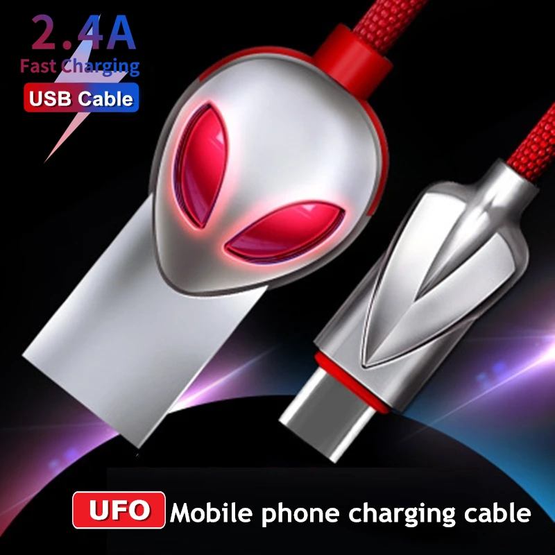UFO штекер USB кабель для IOS Тип C Android микро мобильный телефон Быстрая зарядка дата линия кабель для Iphone samsung XIaomi Oppo huawei