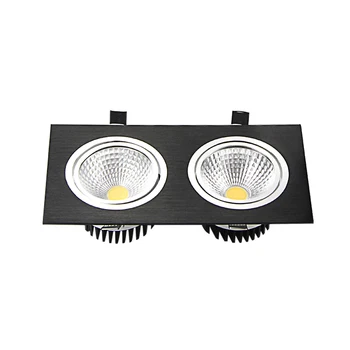 

10pcs 6w Double Head Cree Led Square Led Downlight 6w Led Cob Recessed Ceiling Down Light Lamp For Home