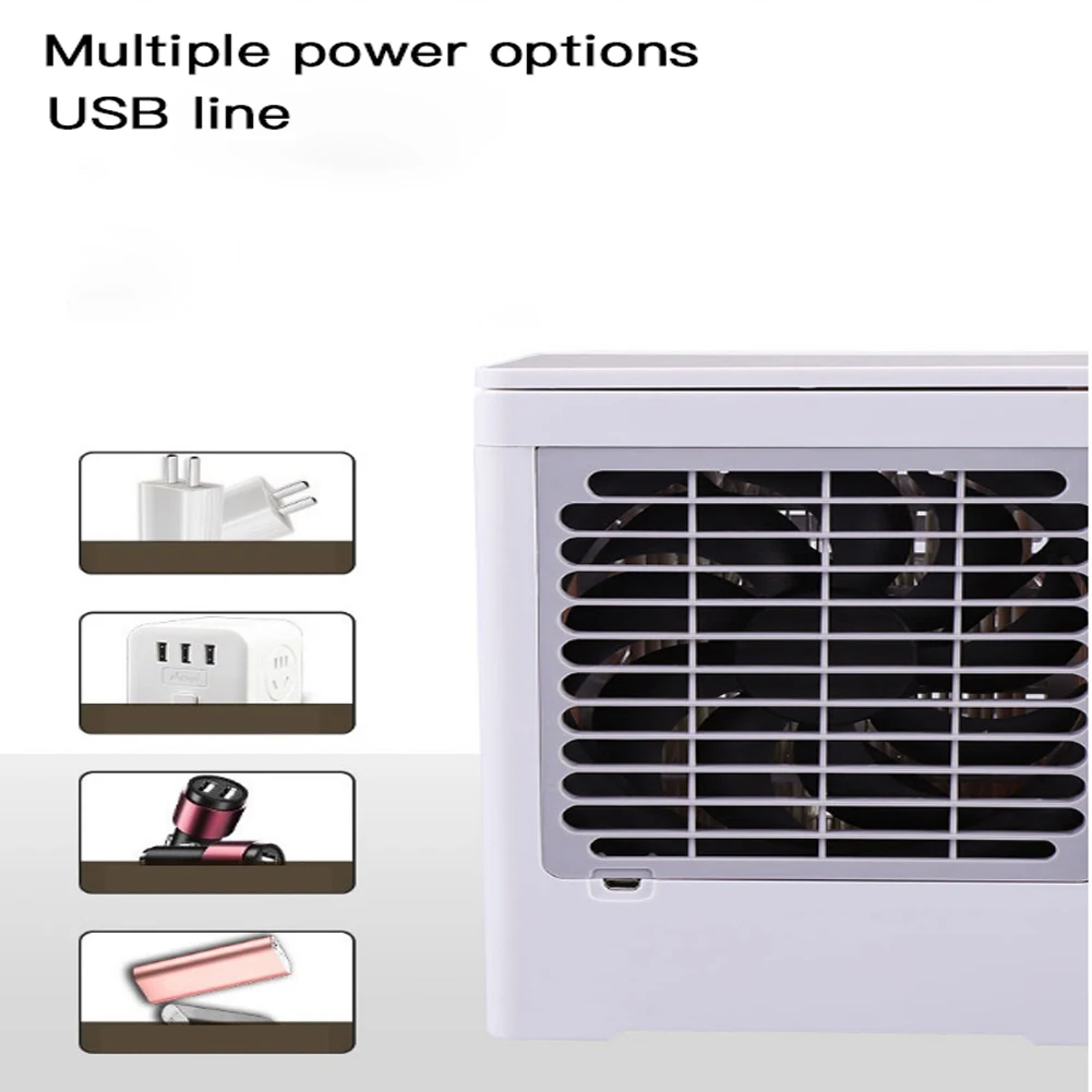 Portable USB Mini Air Conditioner Fan Cool Cooling Arctic Air Cooler Fan Humidifier For Home Office